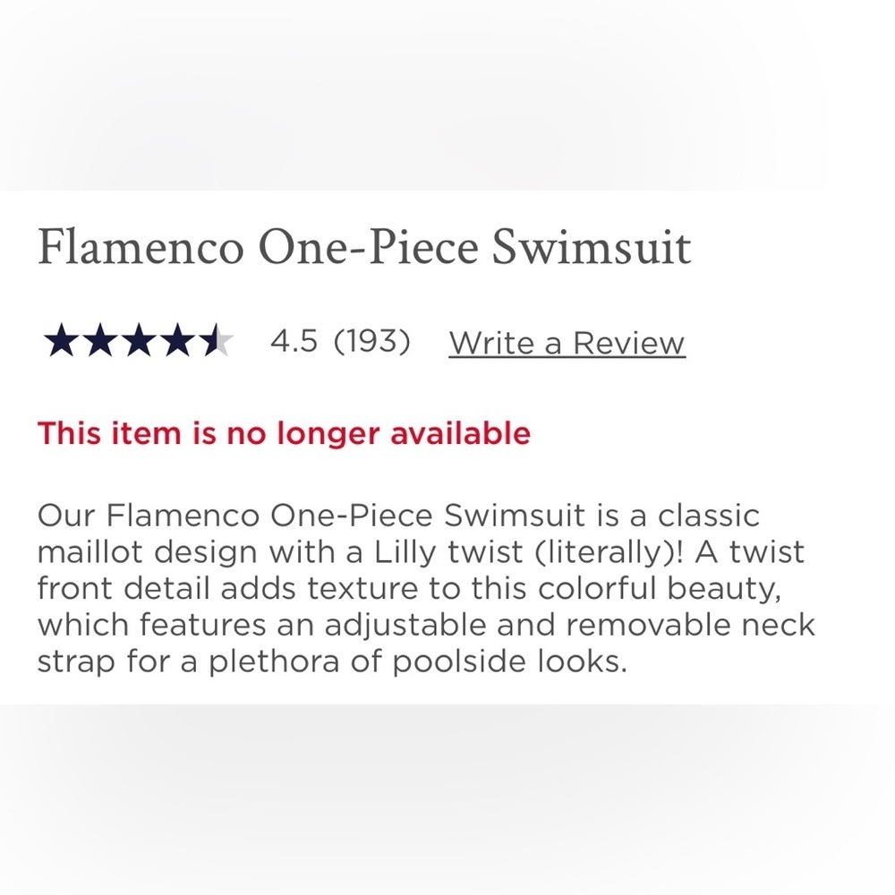 Lilly Pulitzer Flamenco One Piece Swimsuit Sway This Way Removable Strap 14 - Picture 13 of 13